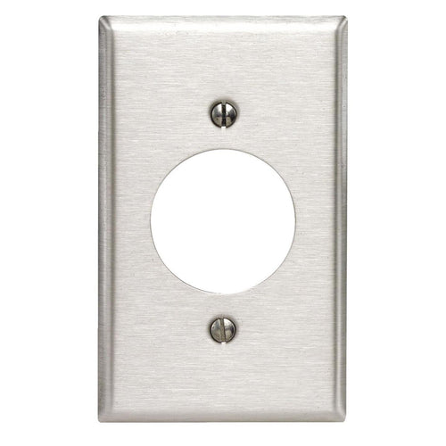 Leviton 1-Gang Stainless Steel Locking Outlet Wall Plate