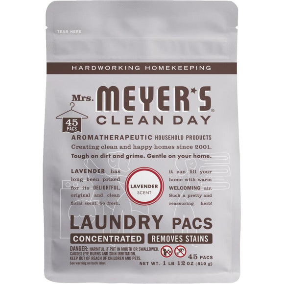 Mrs. Meyer's 45 Load Lavender Clean Day Laundry Pod Detergent