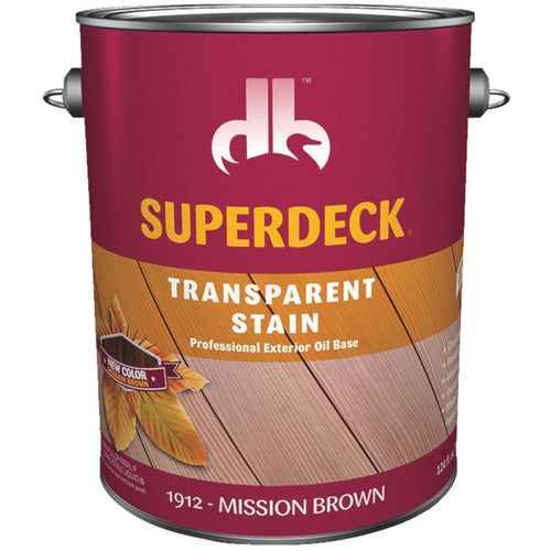 Duckback SUPERDECK VOC Transparent Exterior Stain, Mission Brown, 1 Gal.