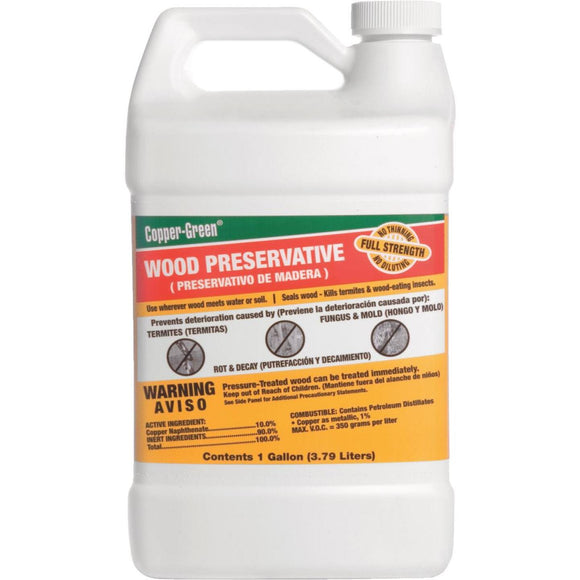 Copper-Green Exterior Wood Preservative, 1 Gal., Green