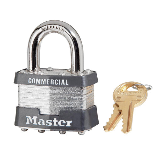 Master Lock  1-3/4-inch Laminated Steel Padlock with 4-Pin Tumbler Steel