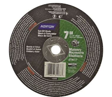 Norton Masonry Cut-Off Wheel 24 Grit Very Coarse (5/8 Arbor x 1/8 Thick x 7 Dia.)