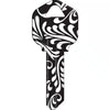 HyKo Products Kw1-41 Black & White Swirl Blank Key